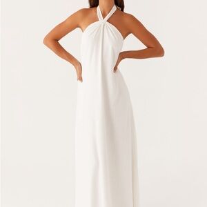 Peppermayo Strapless White Maxi Dress